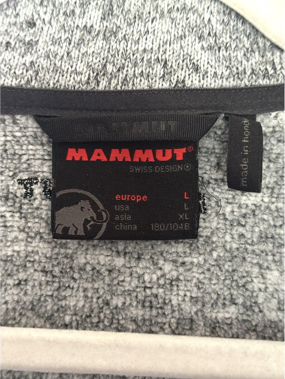 Mammut Zippered Fleece Jacket Hoodie Gray Men's Large - Picture 7 of 9